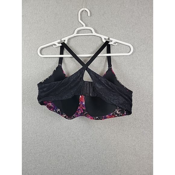Torrid Curve Multicolor Floral Wire Free Racerback Bra Women's 46C Stretch - Picture 5 of 9